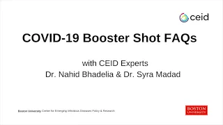 Covid-19 Booster Q&A With BU Infectious Disease Experts