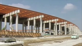 Construction of I-10 Overpass in 1960s New Orleans