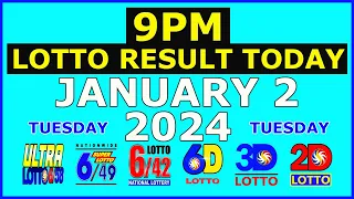 9pm Lotto Result Today January 2 2024 (Tuesday)