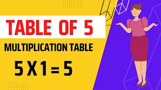 5-x1=5 Multiplication, Table of Five 5 Tables Song Multiplication Time of tables - MathsTables PDM