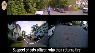 Raleigh police bodycam video released from shooting of officer and armed robbery suspect