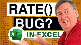 Excel - Does Excel RATE function work? - Episode 1804