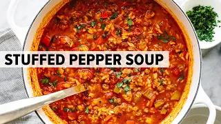 STUFFED PEPPER SOUP is the cozy soup recipe you need for winter!