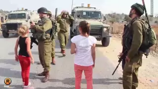 عهد التميمي - طفلة فلسطينية تواجه جنود الاحتلال - النبي صالح 2012