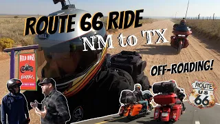 Route 66 Ride - New Mexico to Texas | Entire Route 66 Ride - Part 3 | Motorcycle Road Trip | 2020