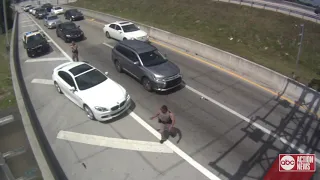 Surveillance video released of FHP trooper being struck by BMW