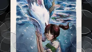 Spirited Away Chihiro and Haku - Speedpaint