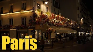 Paris, France 🇫🇷, night walk, Montmartre by night, Abesses, Paris Walk, Paris 4k