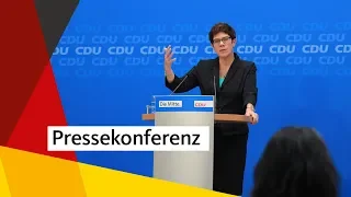 Pressekonferenz mit Annegret Kramp-Karrenbauer