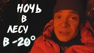 Ночевка в зимнем лесу при -20.  Без палатки