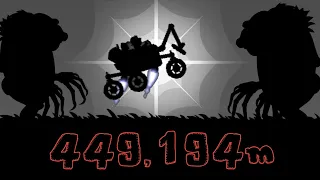 Historical Record! 449,194m with Moonlander on Ragnarok - Hill Climb Racing