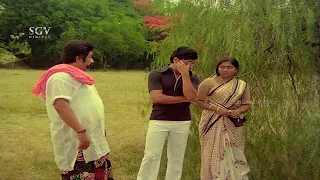 Dr. Rajkumar and Lover Caught In Park By Dada Shakthi Prasad | Keralida Simha Kannada Movie Scene