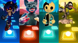 Sonic Exe - Cartoon Cat - Bendy - Siren Head - Tiles Hop