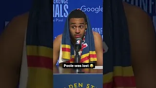 Jordan Poole Couldn’t Find The Reporter😂😂😂😂😂 #nba #nbashorts #nbaplayoffs