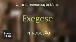 Teologia & Bíblia: Introdução à Exegese