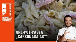 Schnelles One-Pot-Pasta "Carbonara Art" Rezept von Steffen Henssler