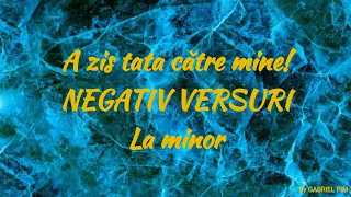 A zis tata către mine! NEGATIV VERSURI La minor!