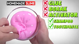 NO GLUE NO BORAX SLIME VIDEO / I TRIED TO MAKE SLIME WITH SUGAR SHAMPOO AND TOOTHPASTE /DIY SLIME