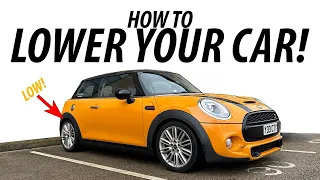 How To Lower Your Car! Mini Cooper S H&R 30mm Lowering Springs Install