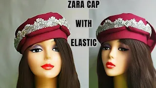 How to make Zara Cap with Elastic #turban#turbantutorial#headgear