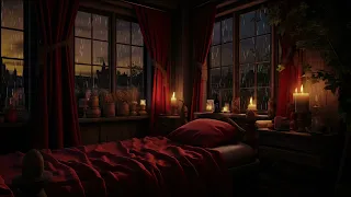 Cozy Bedroom | Relaxing Rainy Night on England | Ambience for Sleep, Study and Work.