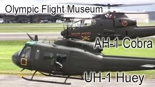 Bell AH-1 Cobra and Bell UH-1 Iroquois Demo - Olympic Flight Museum