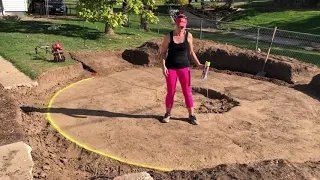 How to Make a Large Diameter Circle for Landscape   Firepit Patio Series