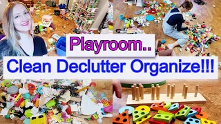 CLEAN DECLUTTER ORGANIZE // KIDS PLAYROOM ORGANIZATION // TOY DECLUTTER
