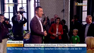 Wahlkampfabschluss Die Grünen: Reden von Katrin Göring-Eckardt und Cem Özdemir am 22.09.2017