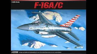 Academy 1-48 F-16 A/C Full Build Video