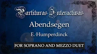 Abendsegen KARAOKE FOR MEZZO AND SOPRANO DUET - E. Humperdinck - Original Key: D Major