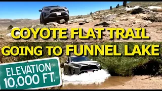 10k Feet Coyote Flat Trail going to Funnel Lake on a Toyota Rav4 - California