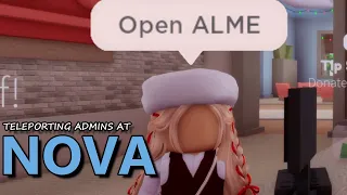 TELEPORTING ADMINS AT NOVA HOTELS | Trolling at Nova Island | ROBLOX