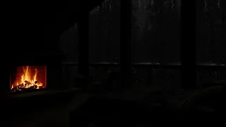 Gentle Rain and Fireplace Sounds for Cozy Nights 🌧️🔥 Relax after a long stressful day 😴