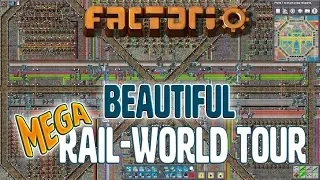 FACTORIO | Beautiful Mega Rail-World Tour