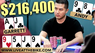 High Stakes Poker Hand Goes OFF THE DEEP END $216,400 | Garrett Adelstein vs Andy Stacks Poker!