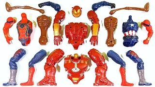 Assemble Toys ~ Spider-Man, IronBuster, Captain America Vs Sirenhead ~ Avengers Superhero Toys