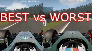 F1 2014 - Best Car vs Worst Car Comparison