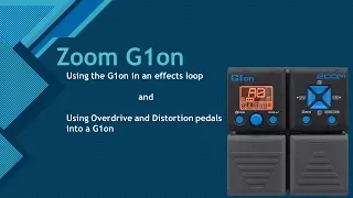 Zoom G1on in the effects loop/Overdrive & Distortion pedals into a G1on