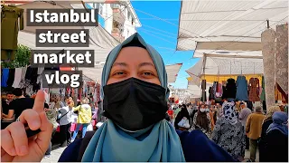 Shopping In Istanbul Street Market - Clothes, Kitchenware, Food & Turkish Life VLOG