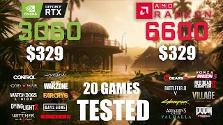 RTX 3060 12GB vs RX 6600 8GB WHICH ONE IS BETTER ? | I5-12400 | 1080p - 1440p - 20 Games Tested