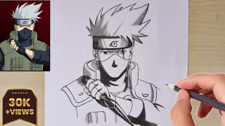how to draw kakashi easy / anime drawing / anime