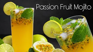 How To Make Passion Fruit Mojito |  Mojito Mocktail  | Refreshing Summer Fizzy Mocktail