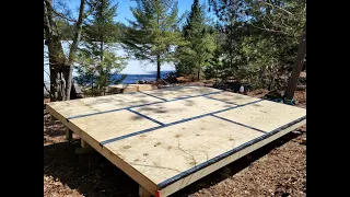 12 x 16 Off Grid Cabin Build - Episode 1 - From Docks to Floors