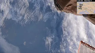 Time-Lapse View From the ISS Heading Over Europe on 5/4/22 @ 1:22am E.S.T