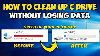 HOW TO CLEAN C DRIVE WITHOUT LOSING ANY DATA (HINDI) | WINDOWS 10 (MAKE YOUR PC FASTER)