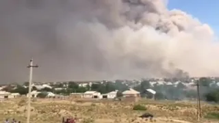 Взрыв снарядов в городе Арысь. 24.06.2019