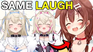 Fuwamoco had a similar laugh like Korone【HOLOLIVE  EN】