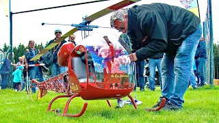 PHENOMENAL !!! XXXL HUGE RC BELL-47G / SCALE MODEL ELECTRIC HELICOPTER / FLIGHT DEMONSTRATION !!!