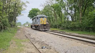 W&LE 661 rolls light into West Medina, return from Spencer.